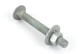 1/2'-13 x 8' Hot Dipped Galvanized Carriage Bolt w/Nuts & Flat Washers, Quantity 25 - by Fastener Depot, LLC