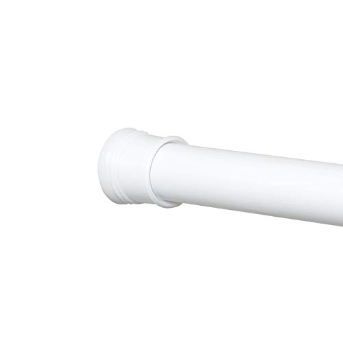 Zenna Home Stall Tension Shower Rod, 24-40 Inches, White
