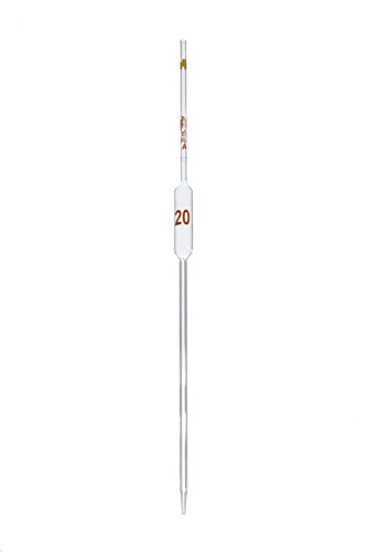 Wilmad-LabGlass LG-9350-122 Class A Color Coded Volumetric Pipette, 20mL, Yellow