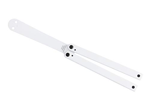 Squid Industries Squiddy butterfly White Plastic practice balisong dull blade knife trainer