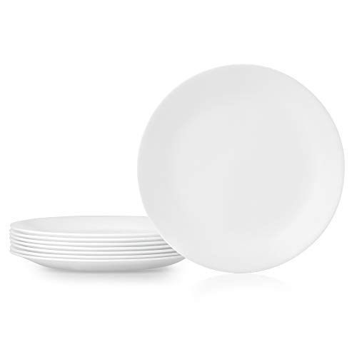 Corelle Dinner Plates, 8-Piece, Winter Frost White