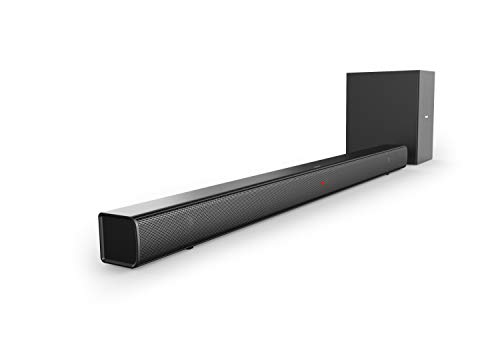 Philips 2.1 Channel Soundbar Speaker with Wireless Subwoofer, Bluetooth Streaming and HDMI (ARC) Input (HTL1520B)