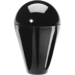 DimcoGray Black Phenolic Oval Tapered Knob Female, Brass Insert: 10-32' Thread x 5/16 Depth, 3/4' Diameter x 1-1/4' Height x 5/8' Hub Dia (Pack of 10)