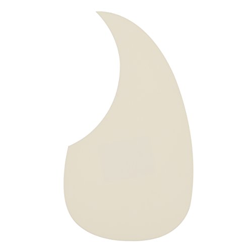 Kmise Teardrop Shape Acoustic Guitar Pickguard Scratch Plate PVC Self Adhesive Ivory