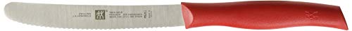 ZWILLING J.A. Henckels TWIN Grip Serrated Utility Knife, 4.5-inch, Red