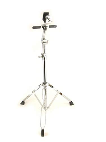 Double Braced Bongo Stand Adjustable, Chrome, Stabilizer Bar, Pivoting - 4' Foot