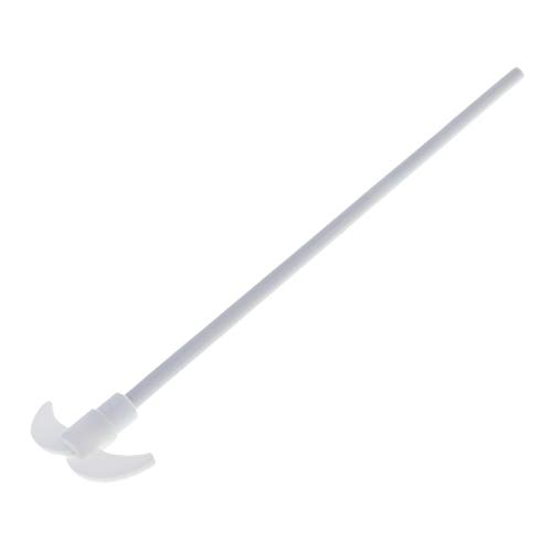 PTFE Coated Stainless Steel Electric Overhead Stirrer Mixer Shaft (7mm Dia.) Stirring Rod Lab Utensils Supplies Length 250mm Leaf Dia 65mm