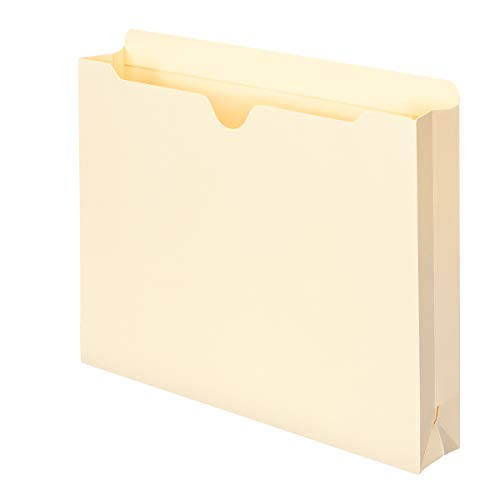 Smead File Jacket, Reinforced Straight-Cut Tab, 2' Expansion, Letter Size, Manila, 50 Per Box (75560)