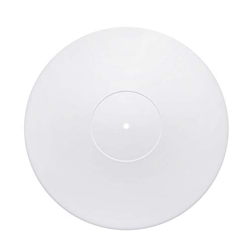 Acrylic Turntable Mat - White - LP Slipmat with Record Label Recess