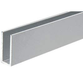 4 FT - 1/4' Aluminum Channel 1/16' Walls x 5/8' High 6063 Alloy T-6 Temper Clear Anodized