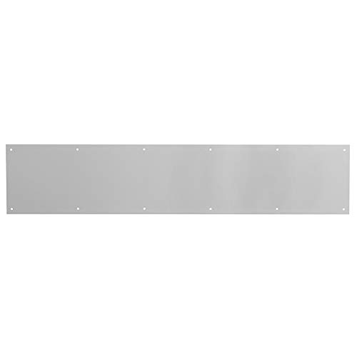 Prime-Line MP4837 Door Kick Plate, 6 x 34-Inch, Satin Nickel Aluminum, Pack of 1