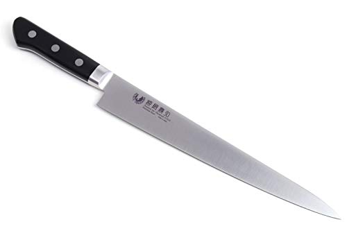 Yoshihiro INOX AUS-10 Stain-Resistant Steel Ice Hardened Sujihiki Slicer Chef Knife (9.5'' (240mm))