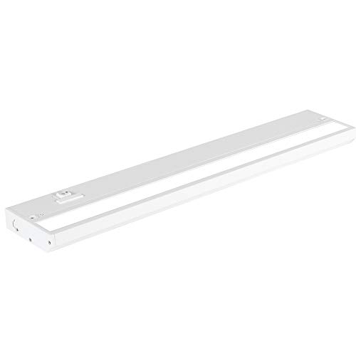 LED Under Cabinet Lighting by NSL - Dimmable Hardwired or Plugged-in installation - 3 Color Temperature Slide Switch - Warm White (2700K), Soft White (3000K), Cool White (4000K) - 18 Inch White Finish