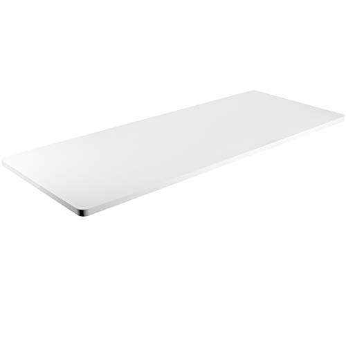 VIVO White 60 x 24 inch Universal Solid One-Piece Table Top for Standard and Sit to Stand Height Adjustable Home and Office Desk Frames (DESK-TOP60W)