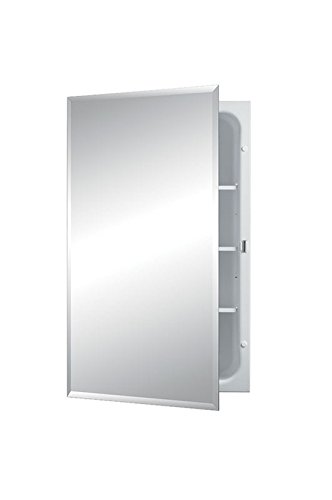 Jensen 1459X Bevel Mirror Medicine Cabinet, 16' x 26',White