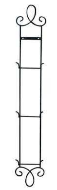 Augusta Narrow 3 Tier Black 34'h Vertical Plate Rack