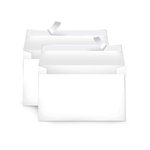 AmazonBasics A9 Blank Invitation Envelopes with Peel & Seal, White, 100-Pack (5-3/4 x 8-3/4 inches) - AMZA22