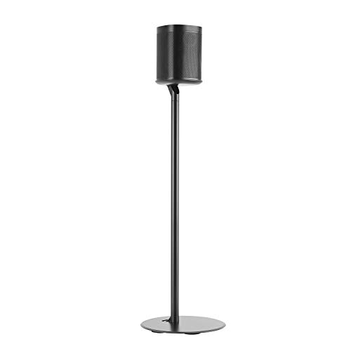EVOS Sonos Fixed Height Speaker Floor Stand for SONOS PLAY:1 and SONOS ONE - Easy Assembly - BLACK