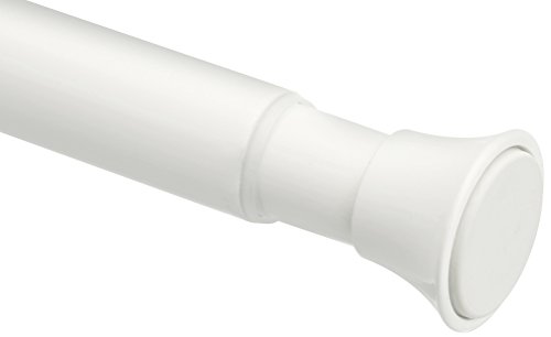 AmazonBasics 1009905-158-A60 Tension Curtain Rod, 78-108', White