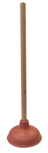 Supply Guru SG1976 Heavy Duty Force Cup Rubber Toilet Plunger with a Long Wooden Handle to Fix Clogged Toilets and Drains (18')