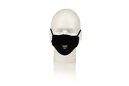 Gator Cases Double-Layer Face Mask with Magnetized Cotton Flap, Ideal for Wind Instrument Performance, Drinks, Events and Travel; Extra Small (GBOM-XSMALLBK)