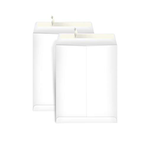 AmazonBasics Catalog Mailing Envelopes, Peel & Seal, 9x12 Inch, White, 100-Pack - AMZP15