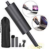 Computer Vacuums Cleaner Air Duster 2-in-1 Keyboard Cleaner Blower Cleaner Handheld Cordless USB Rechargeable Portable Mini Vacuum Easy to Clean Dust Silver Grey