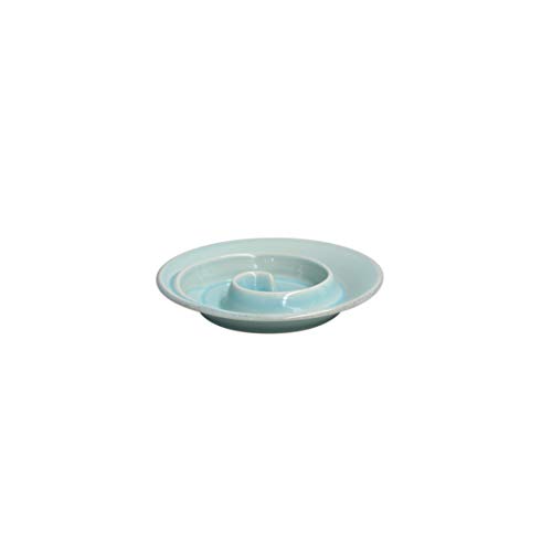 Casafina Cook & Host Collection Stoneware Ceramic Spiral Olive/Appetizer Dish 8', Blue