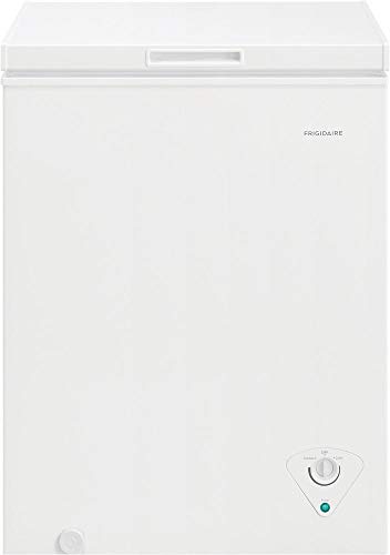 Frigidaire FFCS0522AW Freestanding Chest Counter Depth Freezer with 5 cu. ft. Capacity, White Door, Manual Defrost, CSA Certified, Adjustable Temperature Control, Power-On Indicator Light in White