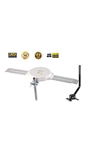 Lava Omnipro HD-8008 Omni-Directional HDTV Antenna 360 Degree - Attic or Roof Mount TV Antenna with Mounting Pole for Clear Reception, 4K 1080P