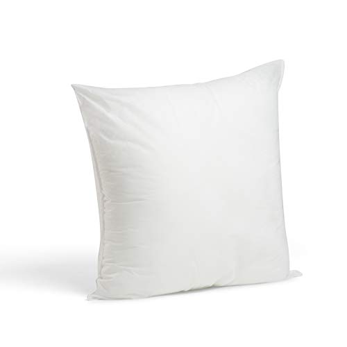 Foamily Premium Hypoallergenic Stuffer Pillow Insert Sham Square Form Polyester, 18' x 18', White
