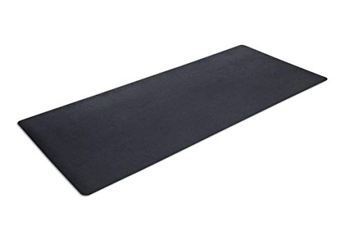 MotionTex Exercise Equipment Mat for Under Treadmill, Stationary Bike, Rowing Machine, Elliptical, Fitness Equipment, Home Gym Floor Protection, 36' x 84', Black