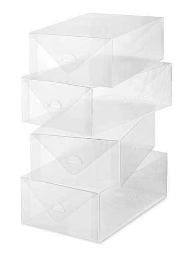 Whitmor Clear Vue Women's Shoe Box, Set of 4, 4 Count