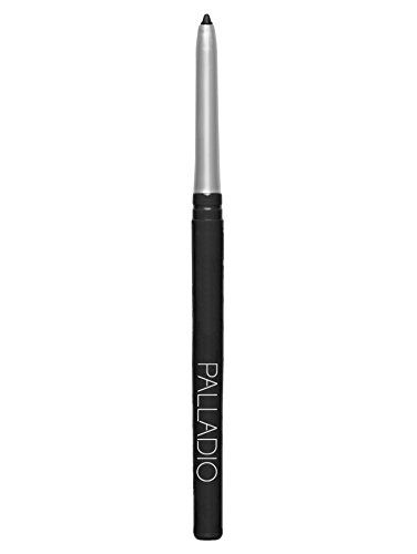 Palladio Retractable Waterproof Eyeliner, Pure Black, Richly Pigmented and Creamy, Slim Twist Up Pencil Eyeliner, No Smudge Formula with Long Lasting Application, No Eyeliner Sharpener Required