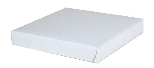 Southern Champion Tray 1409 Clay Coated Kraft Paperboard Pizza Box 10' Length x 10' Width x 1-1/2' Height, White (Case of 100)