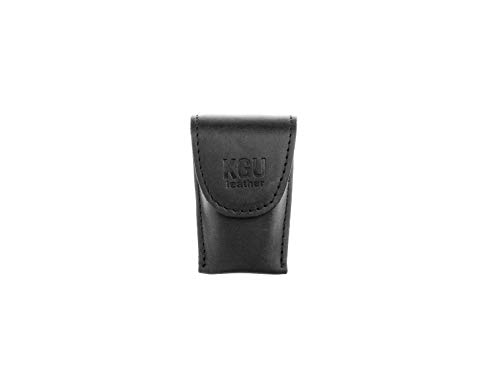 FRENCH HORN MOUTHPIECE POUCH (3 MODELS). CRAZY HORSE LEATHER. (Single, Black)