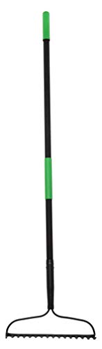 Hooyman Landscape and Metal Bow Rake with Heavy Duty Construction and Ergonomic Non-Slip Handle for Gardening, Land Management, Yard Work, Farming and Outdoor