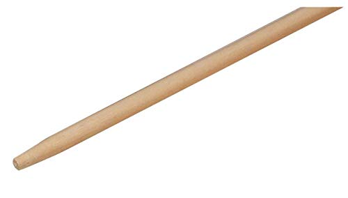 ABCO Tapered Wood Broom Handle- Natural Wood Handle with Tapered Tip- Perfect for Indoor or Outdoor Use- 1-1/8' x 60'