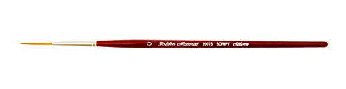 Silver Brush Limited, Golden Natural, Script Paint Brush - Short Handle, Size 0