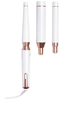 T3 - Whirl Trio Interchangeable Styling Wand | Three Custom Blend Ceramic Barrel Professional Wand Set for Endless Styling Possibilities | Tapered, 1 Inch and 1.5 Inch Barrels