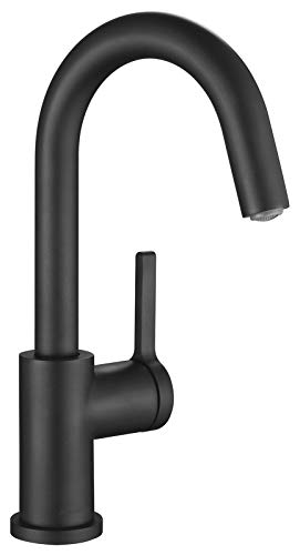 AguaStella AS1010MB Matte Black Bar Faucet or Prep Kitchen Sink Faucet with Single Handle