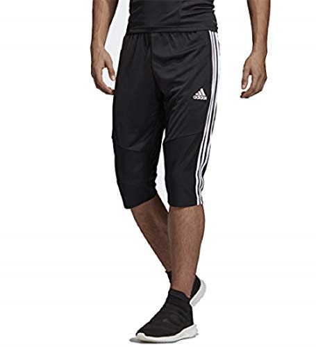 adidas Men's Tiro 19 3/4 Length Training Pants, Black/White, Medium