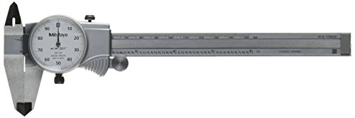 Mitutoyo 505-742 Dial Caliper, D6'TX, 0.1' per Rev, 0-6' Range, 0.001' Accuracy