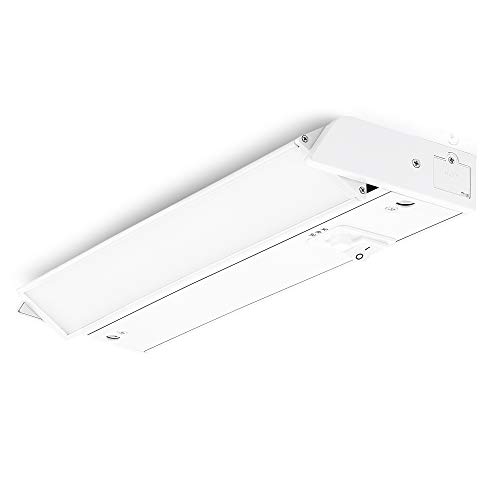 PARMIDA LED Swivel Under Cabinet Light (Adjustable Lens Angle), Hardwired or Plug-in, 12 Inch, 8W, 480lm, Dimmable, Linkable, 3-in-1 Color Levels, On/Off Switch Included, ETL & Energy Star, 120V