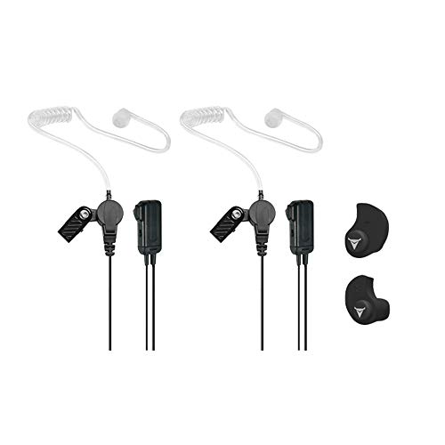 Midland - AVPH3RDO, Combo Kit - AVPH3 Transparent Security & Surveillance Headsets with PTT/VOX, Behind The Ear Microphones & Decibullz Noise Reduction Radio Headset Adapter (Combo Pack)