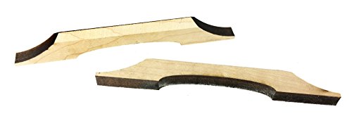 Laser-cut Hardwood Bridge Blanks for Cigar Box Guitars - Choose Style, Wood and Quantity! (Flying Kay (2-pack), Maple)