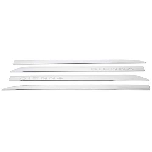 ECOTRIC Outside Door Body Side Molding Chrome Trim W/Tape Compatible with 2011-2020 Toyota Sienna (4 Pcs)