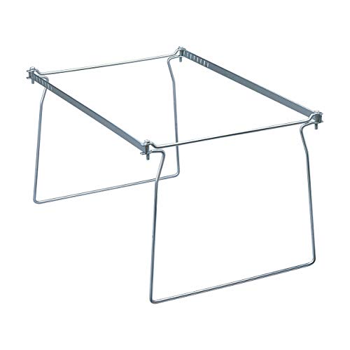 Smead Steel Hanging File Folder Frame, Letter Size, Gray, Adjustable Length 23' to 27', 2 per Pack (64872)