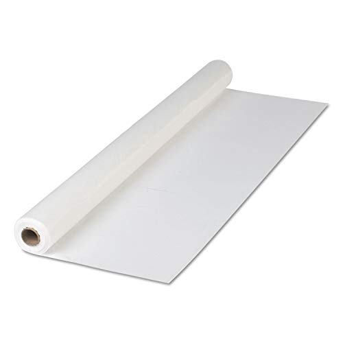 Hoffmaster 114000 Plastic Tablecover Roll, 300' Length x 40' Width, White
