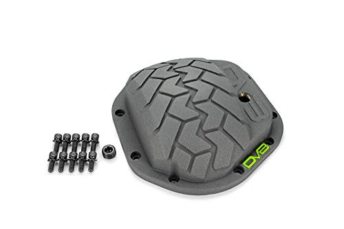 DV8 Offroad | Heavy Duty Differential Cover with Patented “Tired Tread” Pattern | High Tensile Nodular Cast Iron | Increased Capacity | Textured Powder Coat | Protection (Dana 44 Axle)